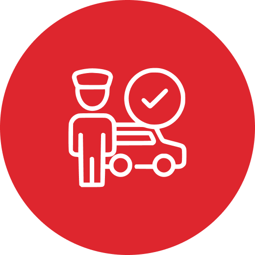 Chauffeur service approval icon